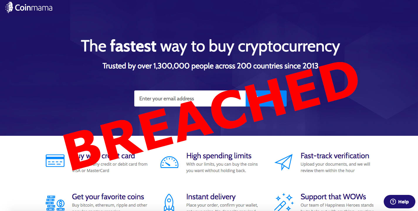 coinama breached 450k users at risk